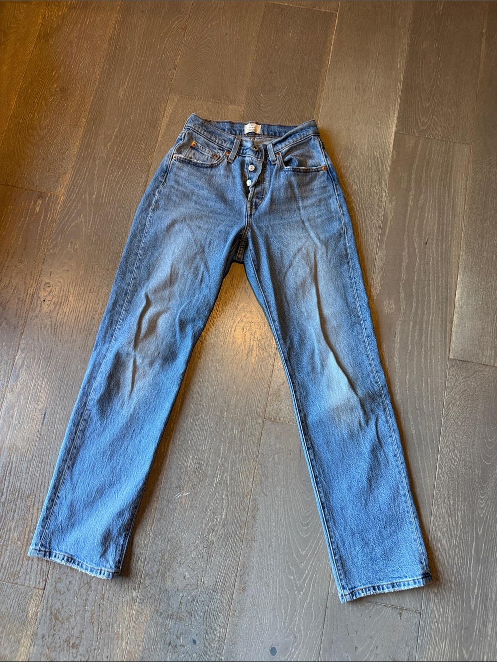 Levi's 501C Straight-Leg Blue Denim Jeans